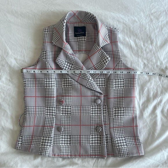 Houndstooth plaid vest suit set - Picture 5 of 13